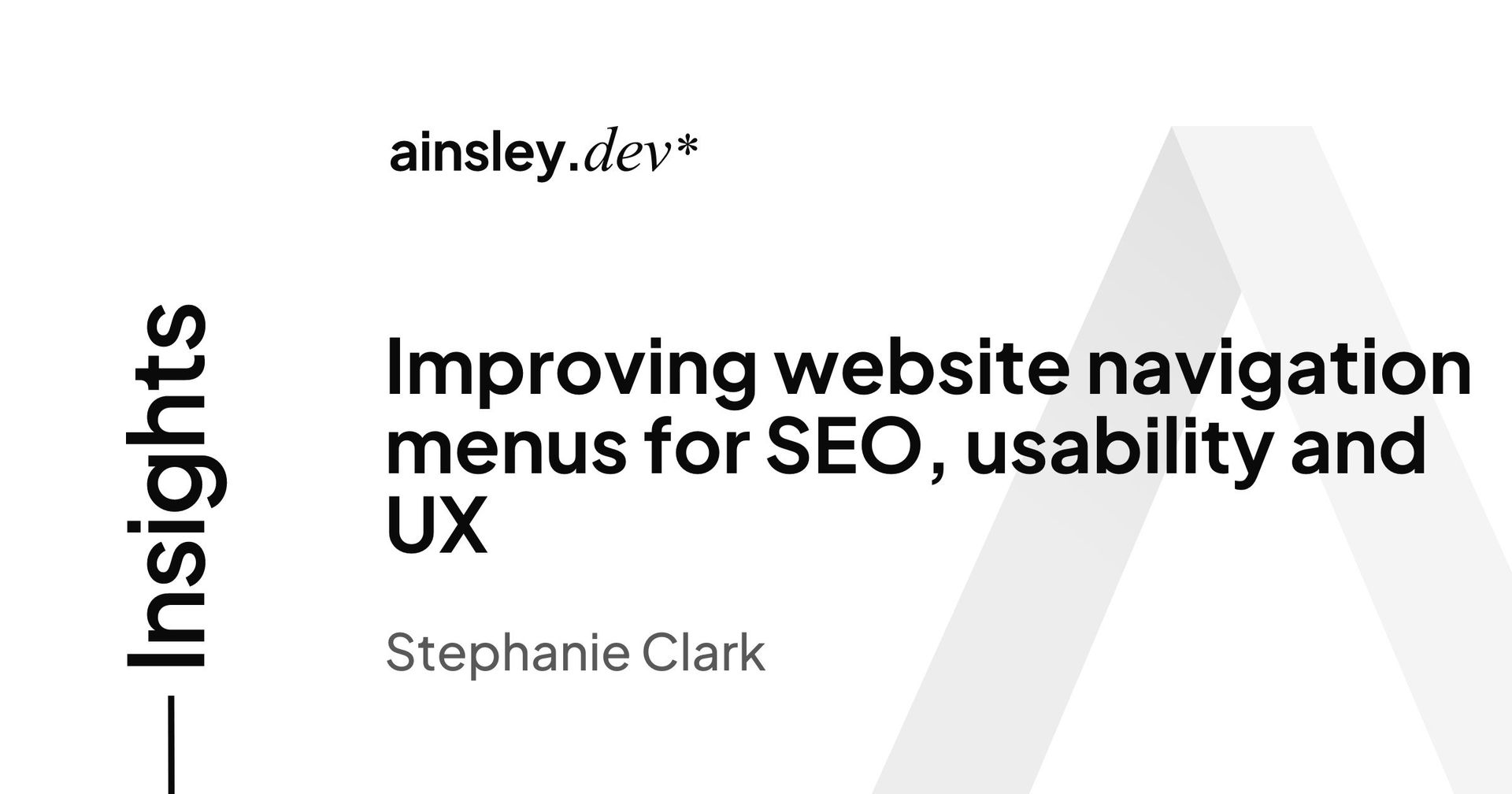 Improving Website Navigation Menus For SEO Usability And UX Ainsley dev 