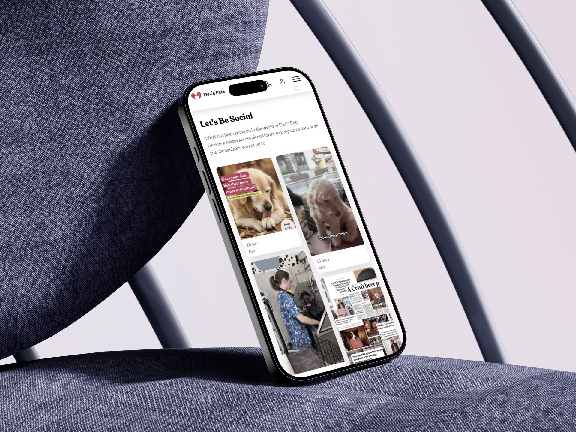 Dec’s Pets Mobile Mockup
