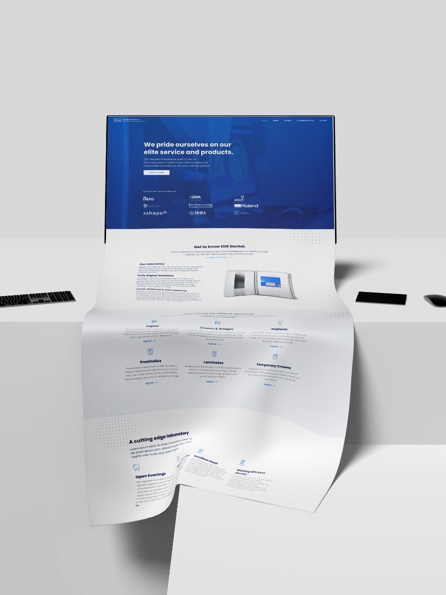 Transforming EDR Dental into a brand with a modern UI