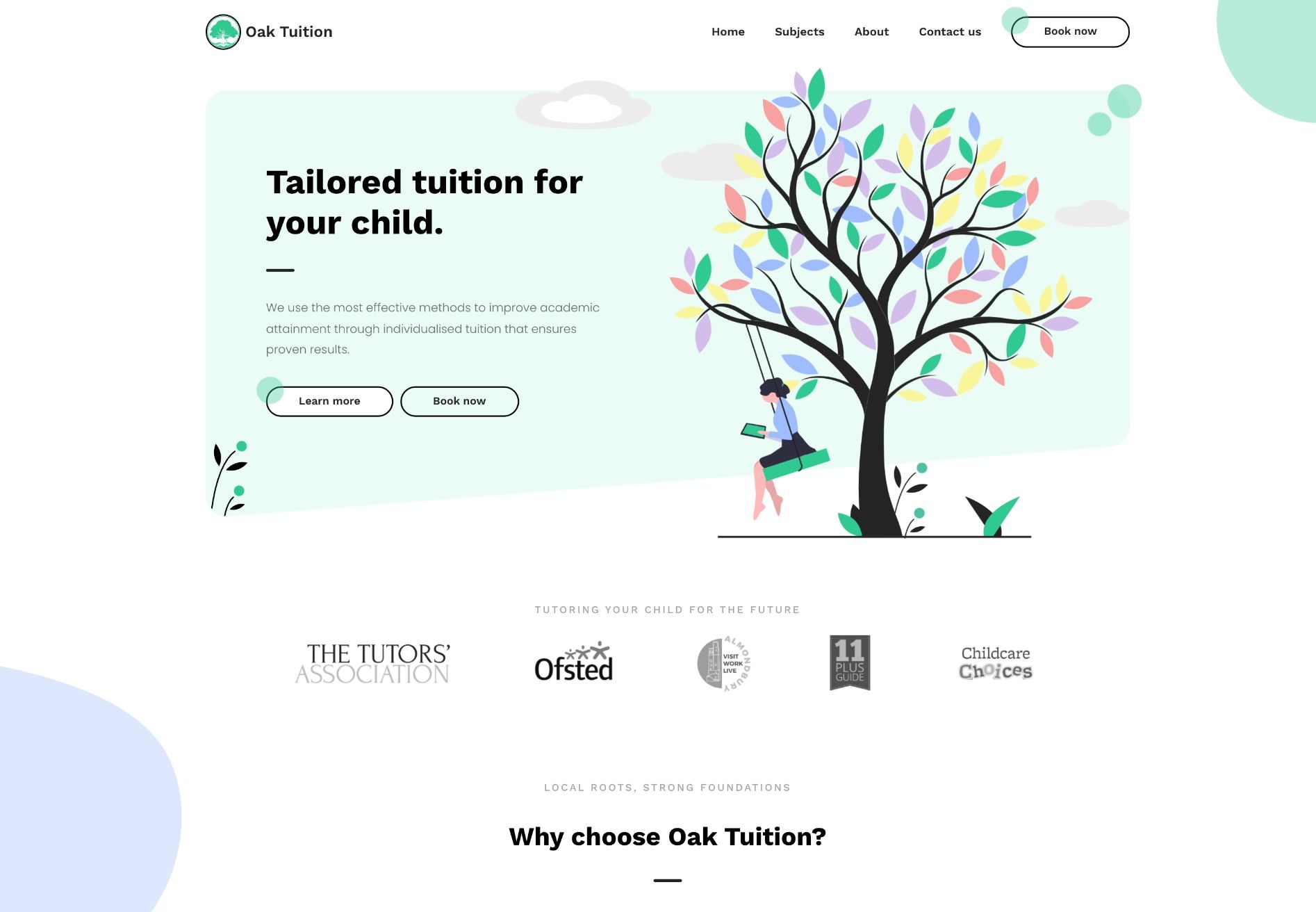 Oak Tuition Website